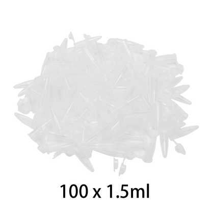 100/500pcs x 1.5ml Clear Conical Brine Shrimp Collection Tubes – for Brine Shrimp Hatchery, Freezing & Storage
