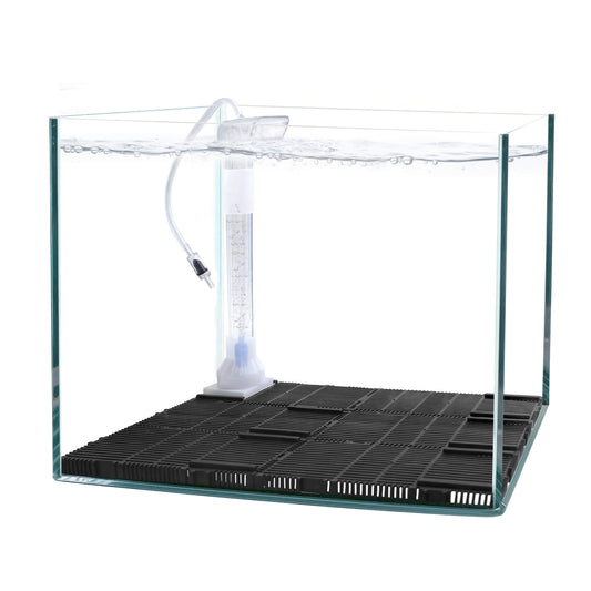 Undergravel Filter System for Fish Tank, Air-Driven Biofiltration Aquarium Filter Kit, Cut-to-Fit Under Gravel for Clear Water