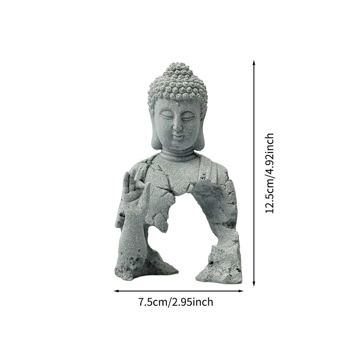 Creative Chinese Buddha Landscaping Decoration for Fish Tank Small Fish Shrimp Shelter House Tea Room Ornaments