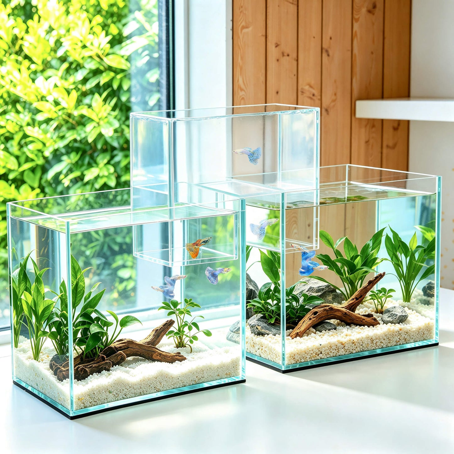 BaoZqua Two-Tank Aquarium Bridge, Negative Pressure Fish Tank Kit