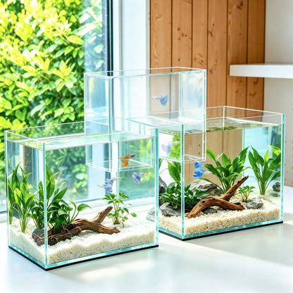 BaoZqua Two-Tank Aquarium Bridge, Negative Pressure Fish Tank Kit