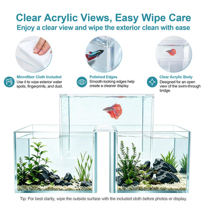 BaoZqua Two-Tank Aquarium Bridge, Negative Pressure Fish Tank Kit