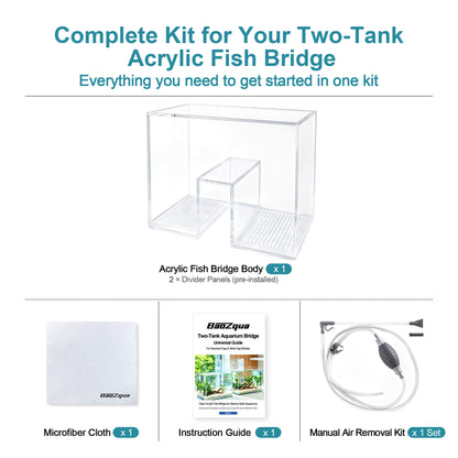 BaoZqua Two-Tank Aquarium Bridge, Negative Pressure Fish Tank Kit