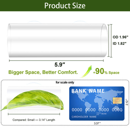 BaoZqua Acrylic Betta Hammock Tunnel, Betta Fish Tank Accessories & Aquarium Tunnel Decor, Fish Tank Hideout with Soft Faux Leaf Hammock, Beta Bed Resting Spot for Bettas