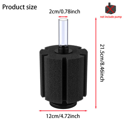 Aquarium Large Bio Sponge Filter Quiet Betta Fry Shrimp and Small Fish Foam Filter for Fish Tank up to 60 Gallon