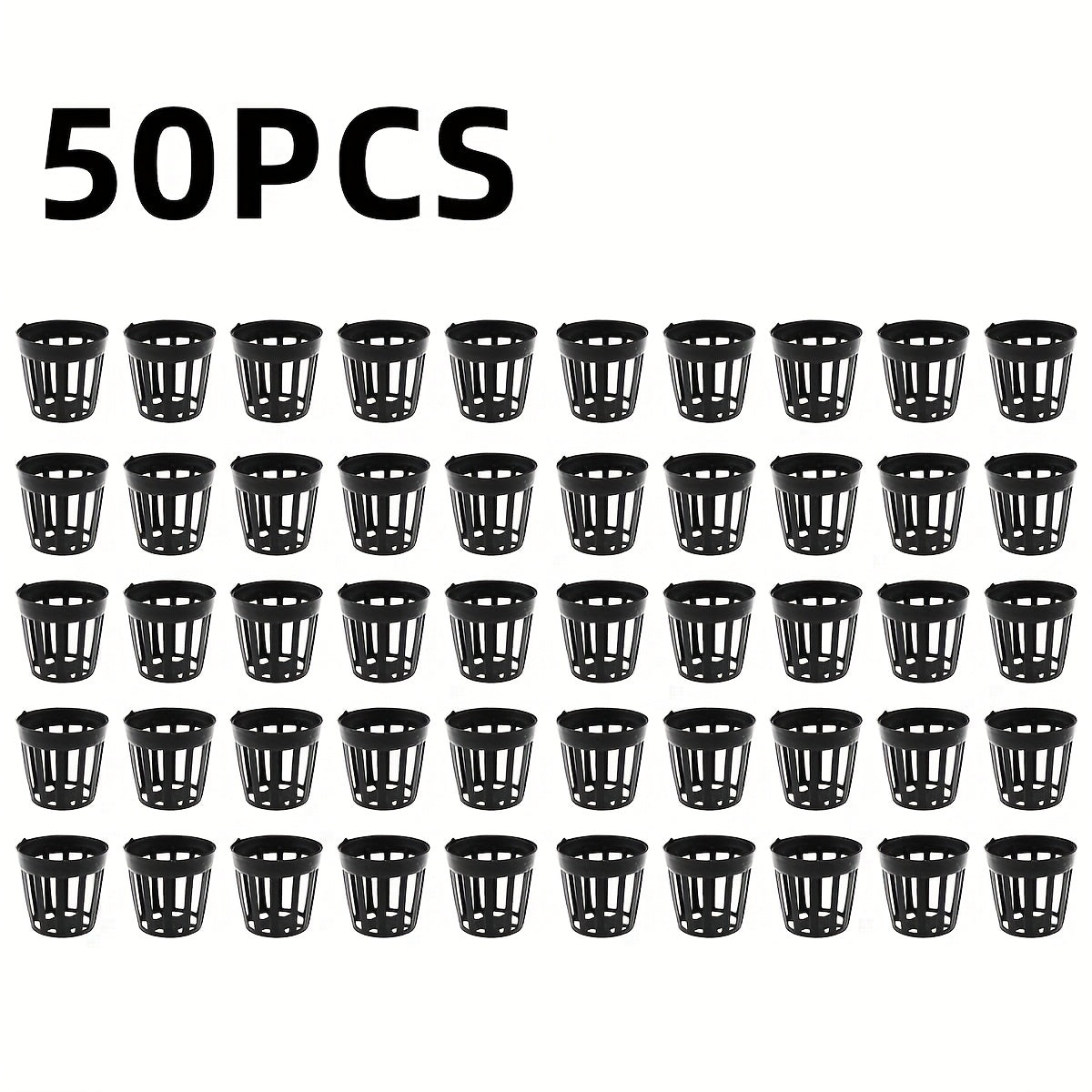 50PCS Small Net Pots for Hydroponics 1.38-1.77 INCH, Hydroponics Supplies, Suitable for Aquarium Tank, Garden, Fish Tank Aquaponic Plant