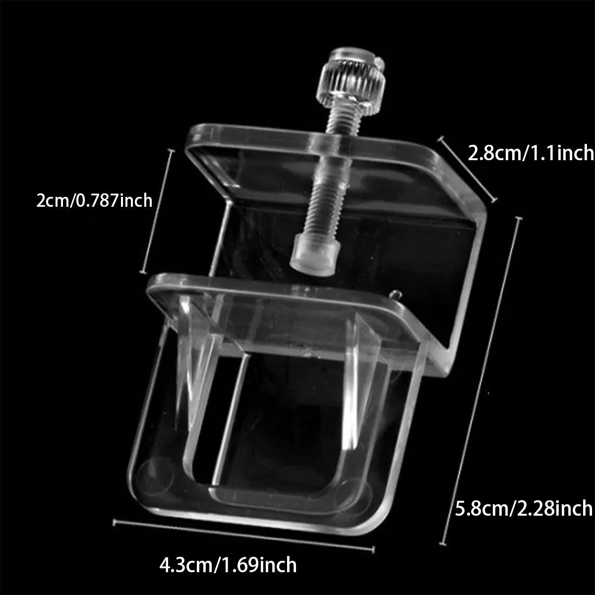 6pcs Transparent Tray Support Frame Partition Frame, Aquarium Lid Clips Suitable for Plastic Dividers and DIY Anti-Jump
