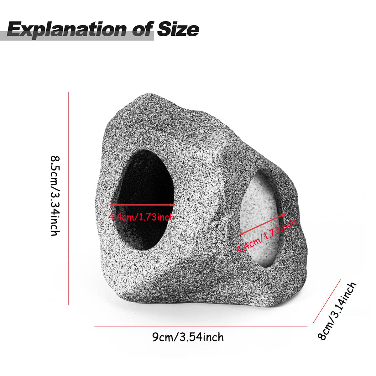 Aquarium Hideaway Rock Cave for Aquatic Pets to Breed, Decor Stone for Betta