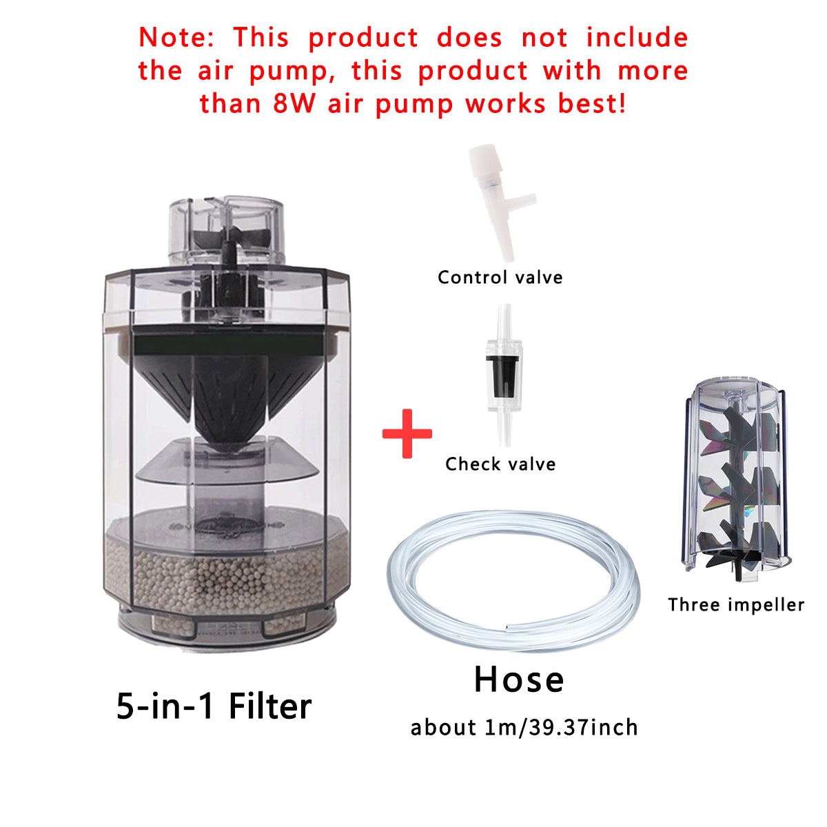 Aquarium Filter for Fish Tank, Automatic Fish Tank Suction Filter, Aquarium Accessories for Fish Tank(Air Pumps not Included)