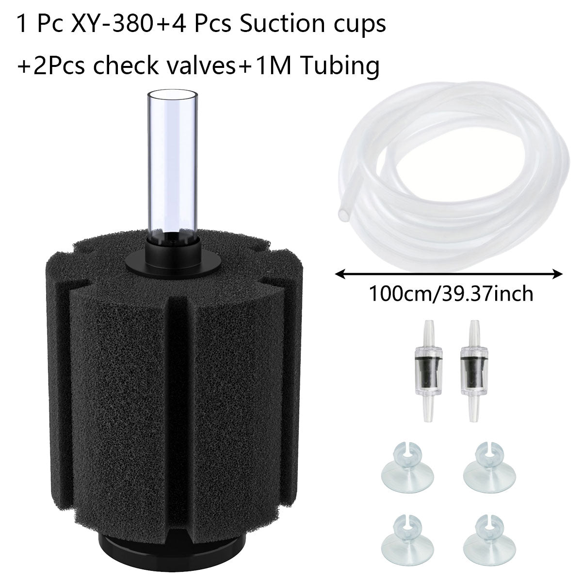 Aquarium Large Bio Sponge Filter Quiet Betta Fry Shrimp and Small Fish Foam Filter for Fish Tank up to 60 Gallon