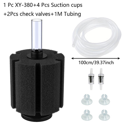 Aquarium Large Bio Sponge Filter Quiet Betta Fry Shrimp and Small Fish Foam Filter for Fish Tank up to 60 Gallon