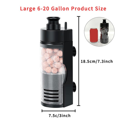 Aquarium Sponge Filter, Ultra Quiet for Betta Shrimp Fish Tank Filter 5-20 Gal