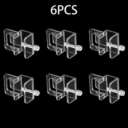 6pcs Transparent Tray Support Frame Partition Frame, Aquarium Lid Clips Suitable for Plastic Dividers and DIY Anti-Jump
