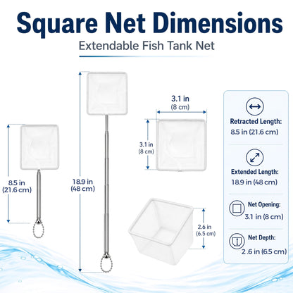 BaoZqua 2 Pack Small Aquarium Fish Net, Shrimp & Betta Net for Fish Tanks